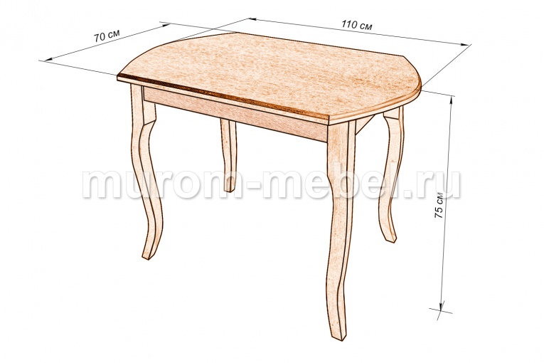 Фото Кухонный стол Рейн от производителя 'Муром-Мебель'