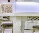 Фото Кухонный стол Лотос (фисташка с коричневой патиной) от производителя 'Муром-Мебель'