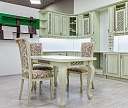 Фото Кухонный стол Лотос (фисташка с коричневой патиной) от производителя 'Муром-Мебель'