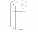 Фото Шкаф 1-створчатый угловой из сосны из серии "Дарина" от производителя 'Муром-Мебель'