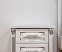 Фото Тумба из серии "Оливия" (белая эмаль с серебряной патиной) от производителя 'Муром-Мебель'