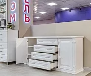 Фото Тумба под ТВ из серии "Пальма" (белая эмаль) от производителя 'Муром-Мебель'