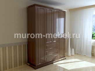 Шкаф четырехстворчатый из серии "Кардинал"