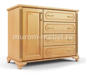 Комод 4 ящ. с дверкой из серии "Рейн"