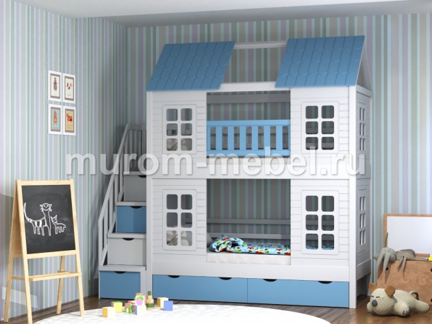Фото Кровать детская Таун Хаус от производителя 'Муром-Мебель'