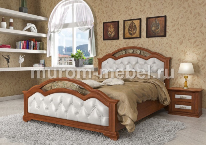 Фото Кровать Амелия LUX с мягкой вставкой от производителя 'Муром-Мебель'