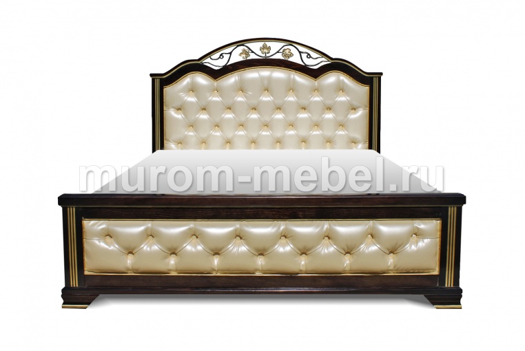 Фото Кровать Амелия с мягкой вставкой из бука от производителя 'Муром-Мебель'