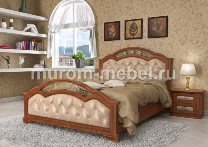 Фото Кровать Амелия LUX с мягкой вставкой от производителя 'Муром-Мебель'