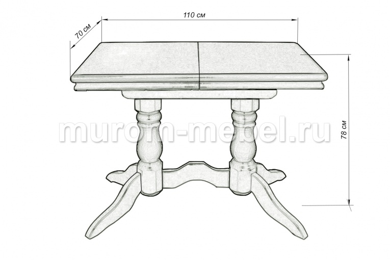 Фото Стол 2 ноги прямоугольный, с обкладом от производителя 'Муром-Мебель'