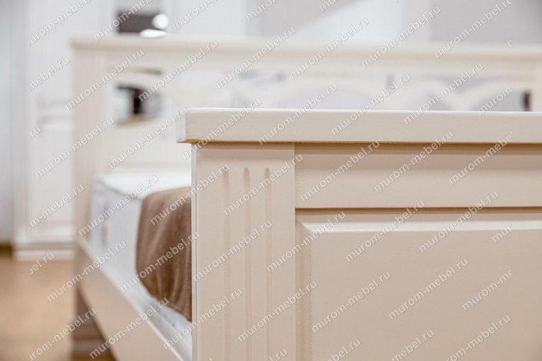 Фото Кровать Лира (белая эмаль) от производителя 'Муром-Мебель'