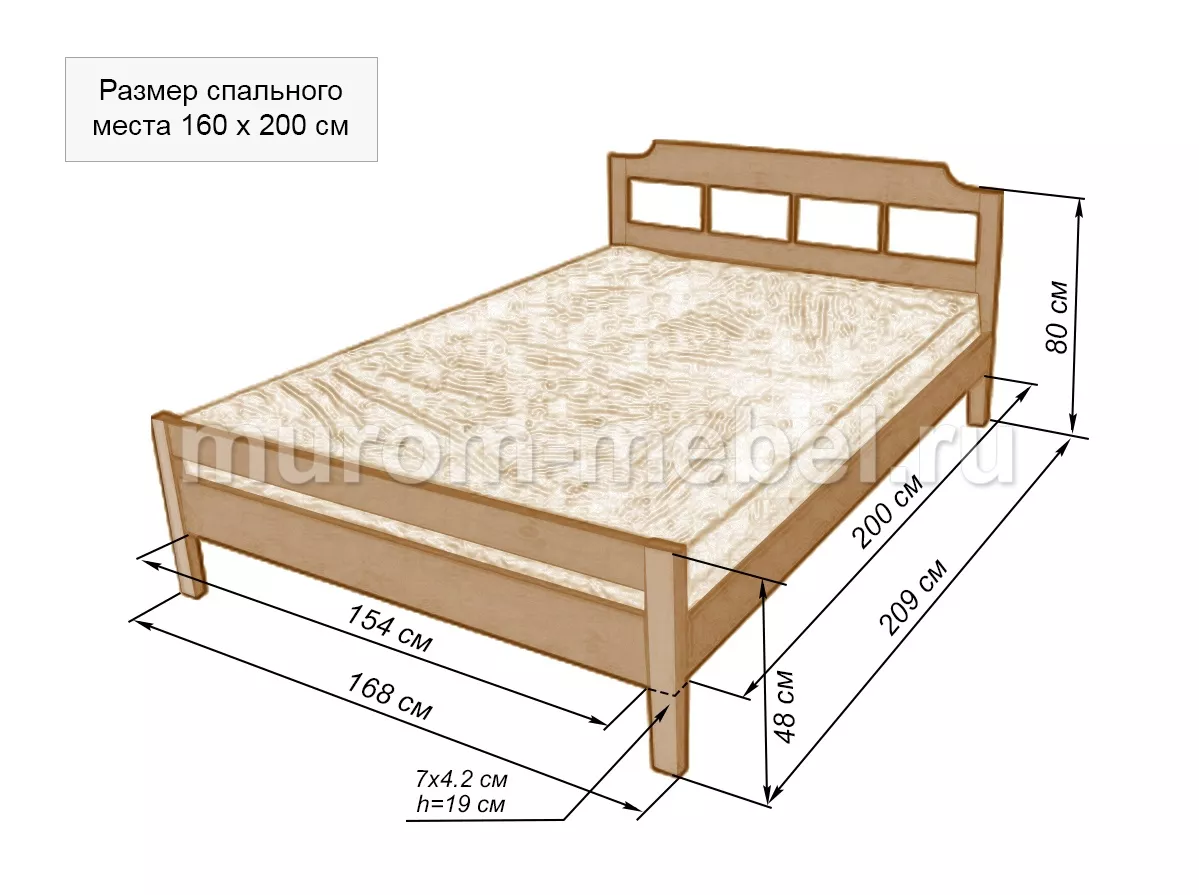 Размер кровати 80 на 200