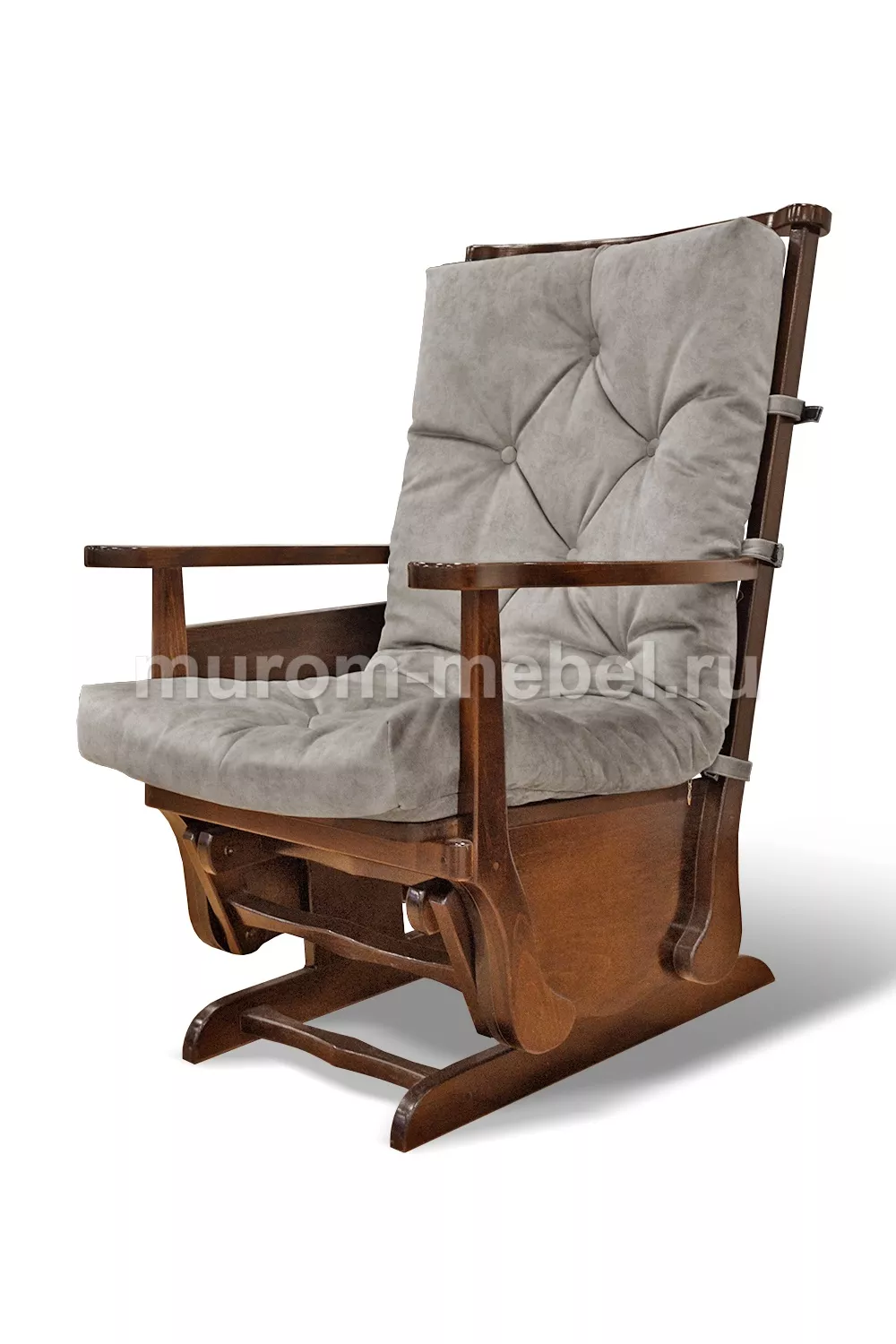 Кресло-качалка из массива дерева на резиновых ножках Бархатное кресло для отдыха