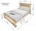 Фото Кровать Пальмира из дуба от производителя 'Муром-Мебель'
