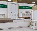 Фото Кровать Пальмира (белая эмаль с золотой патиной) от производителя 'Муром-Мебель'