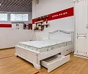 Фото Кровать Оливия (белая эмаль с серебряной патиной) от производителя 'Муром-Мебель'