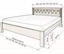 Фото Кровать Лира (Lux) из дуба от производителя 'Муром-Мебель'