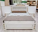 Фото Кровать Пальмира (белая эмаль с золотой патиной) от производителя 'Муром-Мебель'