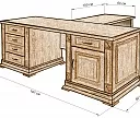 Фото Письменный стол Флоренция-3 от производителя 'Муром-Мебель'