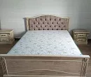 Кровать Кливия с мягкой спинкой из дуба