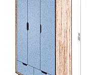 Шкаф Монако 3-х ств. Фото Шкаф Монако 3-х ств. от производителя 'Муром-Мебель'