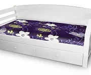 Фото Кровать Верона 90х200 массив сосны, цвет: Белая эмаль, без ящиков от производителя 'Муром-Мебель'