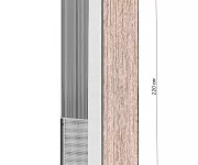 Шкаф Бергамо 1 ств., фасады МДФ в эмали Фото Шкаф Бергамо 1 ств., фасады МДФ в эмали от производителя 'Муром-Мебель'