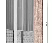 Шкаф Бергамо 3-х ств., фасады МДФ в эмали Фото Шкаф Бергамо 3-х ств., фасады МДФ в эмали от производителя 'Муром-Мебель'