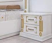 Фото Тумба из серии "Пальма" (белая эмаль с золотой патиной) от производителя 'Муром-Мебель'