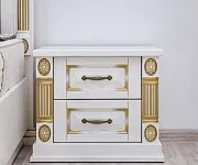 Фото Тумба из серии "Пальма" (белая эмаль с золотой патиной) от производителя 'Муром-Мебель'