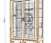 Фото Сервант двойной Валео от производителя 'Муром-Мебель'