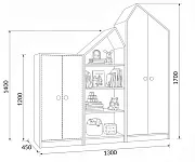 Фото Стенка Теремок, фасады МДФ эмаль от производителя 'Муром-Мебель'