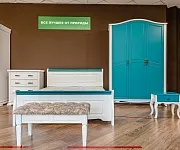 Фото Банкетка с каретной стяжкой (белая эмаль) от производителя 'Муром-Мебель'