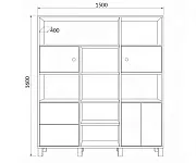 Фото Шкаф-стеллаж Комби от производителя 'Муром-Мебель'