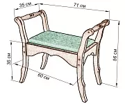 Банкетка №1 Фото Банкетка №1 от производителя 'Муром-Мебель'
