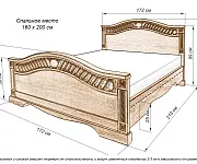 Фото Кровать Милена (сосна, резьба береза) от производителя 'Муром-Мебель'