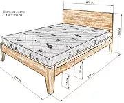 Фото Кровать Данте из дуба от производителя 'Муром-Мебель'
