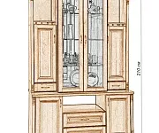 Фото Буфет Береза (из сосны) от производителя 'Муром-Мебель'