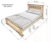 Фото Кровать Пальмира из дуба от производителя 'Муром-Мебель'