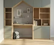 Фото Стенка детская Домик, фасады МДФ эмаль от производителя 'Муром-Мебель'