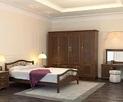 Фото Кровать Алиса с ковкой из бука от производителя 'Муром-Мебель'