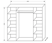Фото Шкаф Белфор, фасады МДФ эмаль от производителя 'Муром-Мебель'