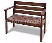 Фото Скамья «Дачник» массив сосны, 850x1010x550, цвет - Красно-коричневый 2 от производителя 'Муром-Мебель'