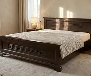 Фото Кровать «Классика» массив сосны, 160х200, цвет - Венге 2 от производителя 'Муром-Мебель'