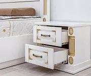 Фото Тумба из серии "Пальма" (белая эмаль с золотой патиной) от производителя 'Муром-Мебель'