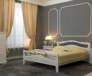 Фото Кровать Алиса с ковкой из бука от производителя 'Муром-Мебель'