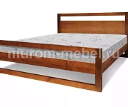 Фото Кровать «Квебек» массив сосны, 160х200, цвет - Венге 2 матовый от производителя 'Муром-Мебель'