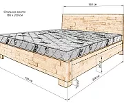 Фото Кровать Данте New из дуба от производителя 'Муром-Мебель'