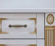 Фото Тумба из серии "Пальма" (белая эмаль с золотой патиной) от производителя 'Муром-Мебель'