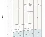 Фото Шкаф Комби 2, фасады МДФ эмаль от производителя 'Муром-Мебель'