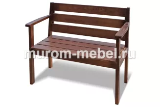Скамья «Дачник» массив сосны, 850x1010x550, цвет - Красно-коричневый 2
